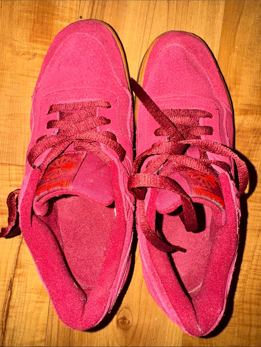 Women's burgundy Suede Casual Reebok Sneakers(12)